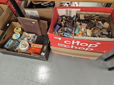 Lot 667 - A collection of match boxes and books, vintage...