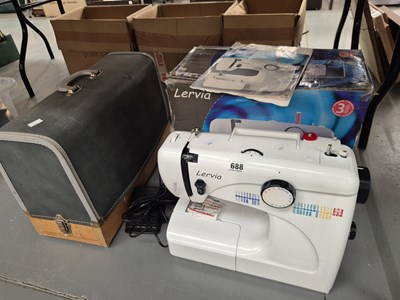 Lot 688 - A Lervia sewing machine and one other