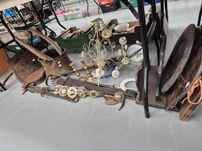 Lot 693 - Two 18th/19th century chimney crane pot...