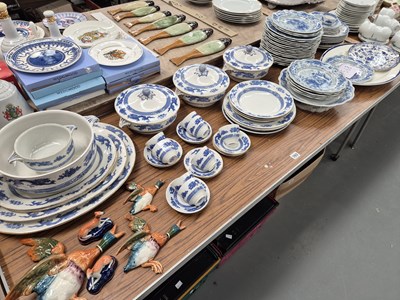 Lot 703 - A set of three Beswick wall ducks, a blue and...