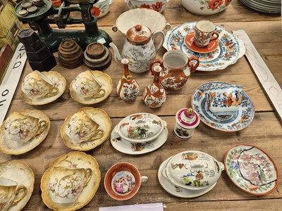 Lot 712 - An Edwardian teaset, Japanese ceramics, a set...