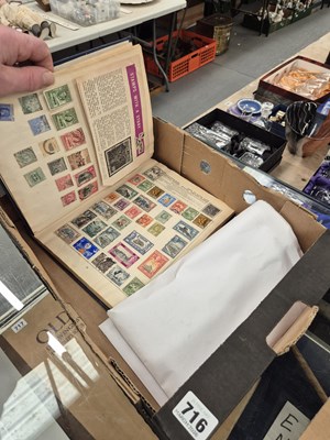 Lot 716 - A vintage stamp album, etc.