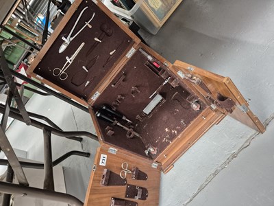 Lot 731 - A walnut work cabinet