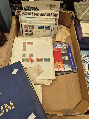 Lot 772 - Stamps, in an album and on loose leaves