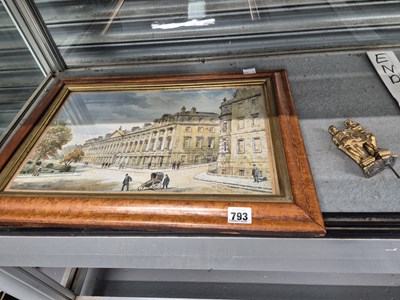 Lot 793 - A large Victorian watercolour of Queen Square,...