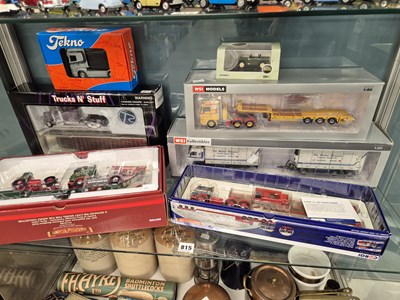 Lot 815 - Seven large-scale die-cast trucks by WSI,...