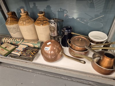 Lot 817 - Three vintage Northamptonshire stone flagons,...