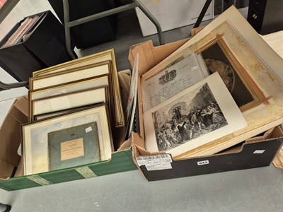 Lot 843 - Various 19th century prints and engravings,...