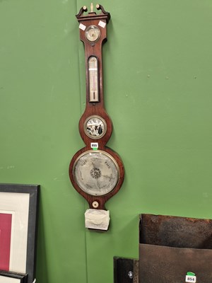 Lot 855 - An early 19th-century five-glass wall barometer