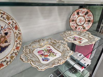 Lot 864 - A pair of Victorian cabinet plates and two others