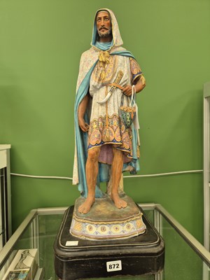 Lot 872 - A late 19th century biscuit porcelain figure...