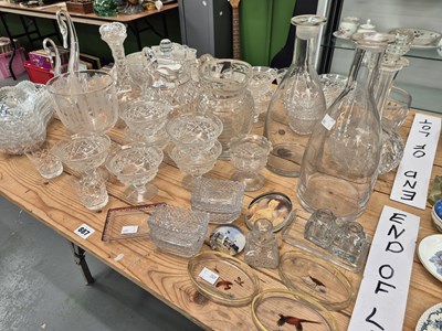 Lot 887 - A group of cut and other glass, etc.