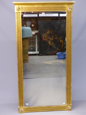 Lot 1205 - A large gilt-framed pier mirror