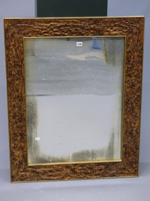 Lot 1206 - A pair of vintage wall mirrors with cork bark...