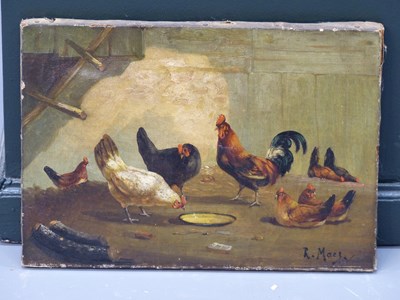 Lot 1263 - Late Victorian school, studies of hens, two...