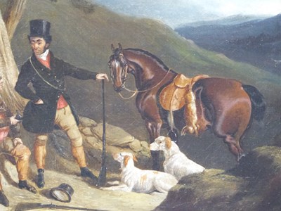 Lot 1261 - J E H, a dismounted horseman with his sporting...