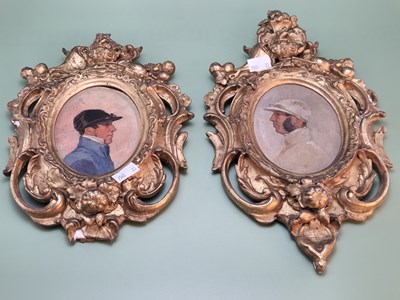 Lot 1264 - English school, head and shoulder portraits of...