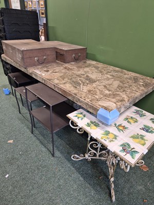 Lot 377A - A large marble centre table