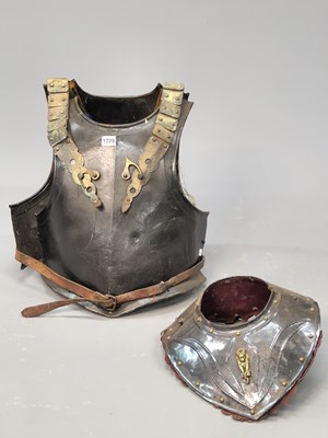 Lot 1229 - A reproduction armour breast and back plate...