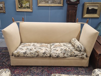 Lot 1279 - A pair of large 19th-century style Knowle sofas