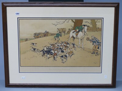Lot 1283 - A set of three hunting prints after Cecil Aldin.