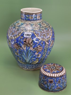 Lot 1002 - A 20th century middle eastern blue ground jar...