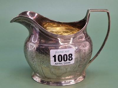 Lot 1008 - A George III silver cream jug by Abraham...