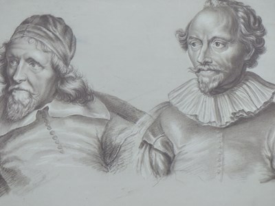 Lot 1019 - Two frames of two portraits after engravings...