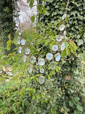 Lot 47 - A vintage silver necklace set with moonstones,...