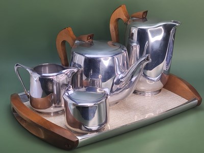 Lot 70 - A rare 1950's Picquot Ware four-piece tea set...