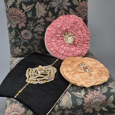 Lot 79 - A group of three fabric-covered boudoir cases,...