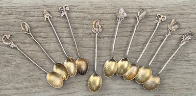 Lot 110 - American silver. A set of ten Gorham Sterling...