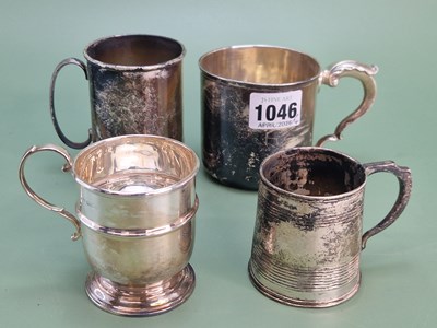 Lot 1046 - Two London and two Birmingham silver...