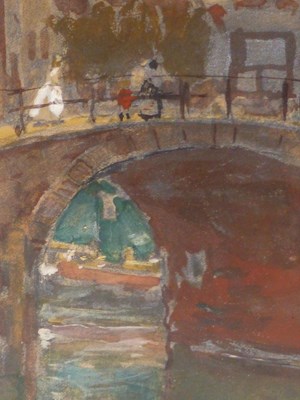 Lot 1057 - Hans Herrmann (1858-1942), the town bridge,...