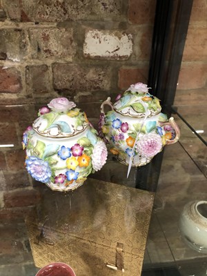 Lot 1071 - Two 20th century Coalbrookdale flower...