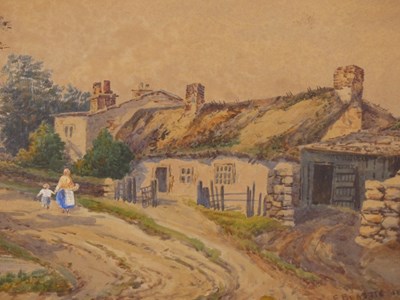 Lot 1095 - F Beattie (19th century), a mother and child...