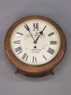 Lot 1097 - An oak cased fusee wall clock inscribed for...