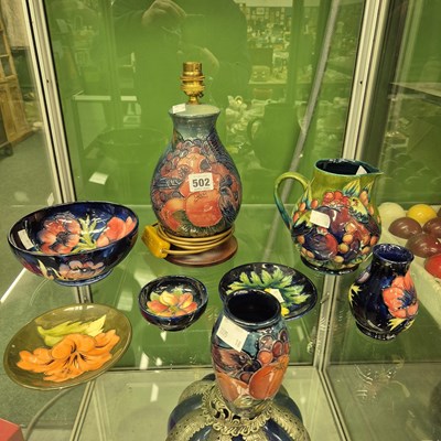 Lot 502 - A collection of Moorcroft wares to include a...