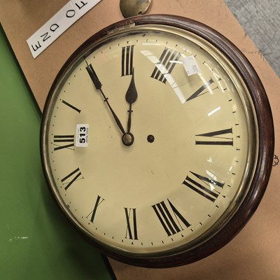 Lot 513 - A mahogany cased fusee wall clock