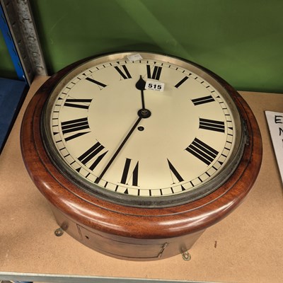 Lot 515 - A mahogany cased fusee wallclock