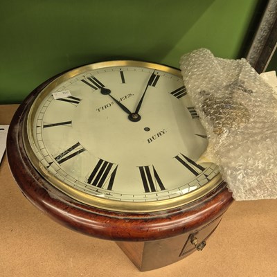 Lot 516 - A mahogany cased fusee wall timepiece