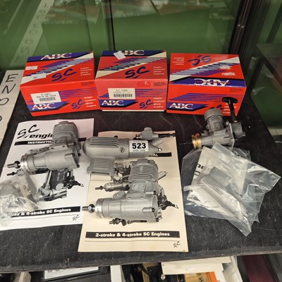 Lot 523 - Three SC 2 and 4 stroke model airplane engines