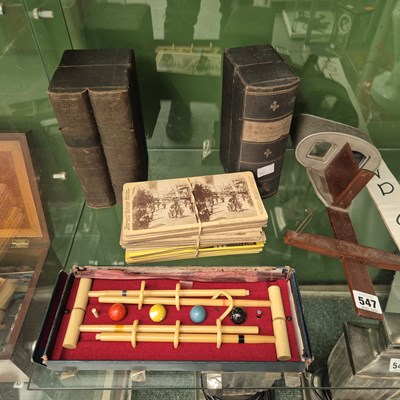 Lot 547 - A stereoscopic viewer, photographic slides and...