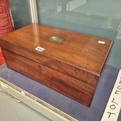 Lot 553 - A 19th century mahogany writing slope