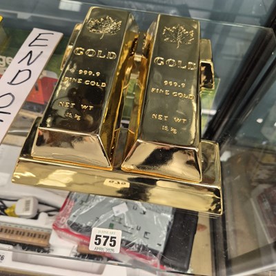 Lot 575 - Four imitation gold bars