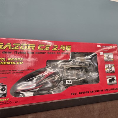 Lot 584 - A boxed  Razor CX 2. 46 helicopter with remote