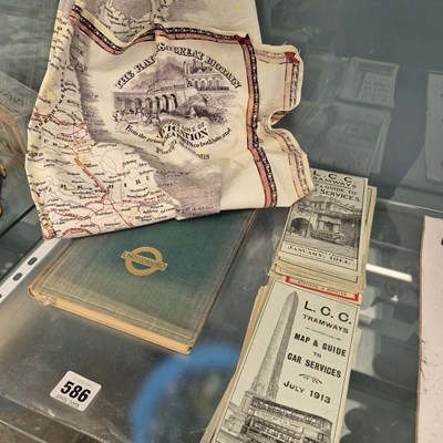Lot 586 - A collection of LCC Tramway maps and guides,...