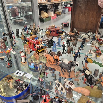 Lot 616 - Britains and other toy figures to include a...