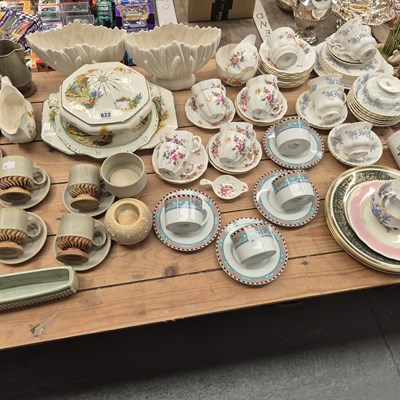 Lot 622 - Crown Derby, Royal Kent and other tea wares, a...