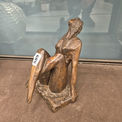 Lot 589 - A 20th century sculpted bronze figure of a...